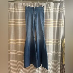 Blue Free People Bell bottom jeans
